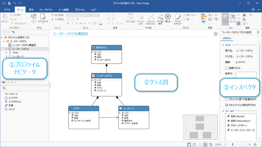 Metamodel editing screen configuration